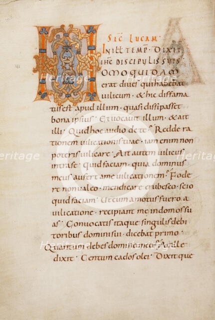 Decorated Initial H; Gospel Lectionary, late 10th century. Creator: Unknown.