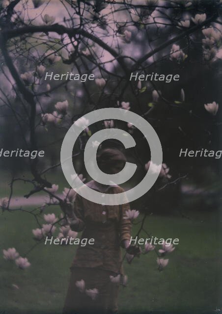 Edna St. Vincent Millay at Mitchell Kennerley's house in Mamaroneck, New York, 1914. Creator: Arnold Genthe.