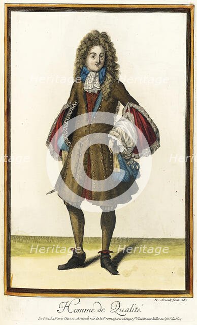 Recueil des modes de la cour de France, 'Homme de Qualité', 1687. Creator: Nicolas Arnoult.