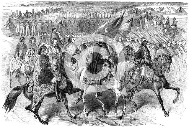 Turkish troops on the march, Kamiesh, Balaclava, Crimea, 1854 (1882-1884). Artist: Unknown
