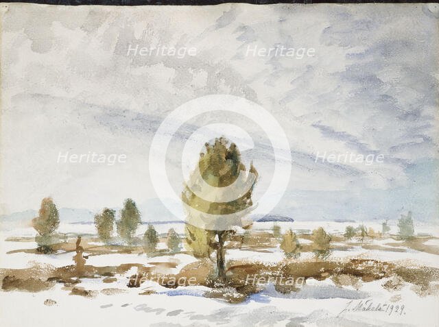 Winter Landscape, 1929. Creator: Juho Makela.