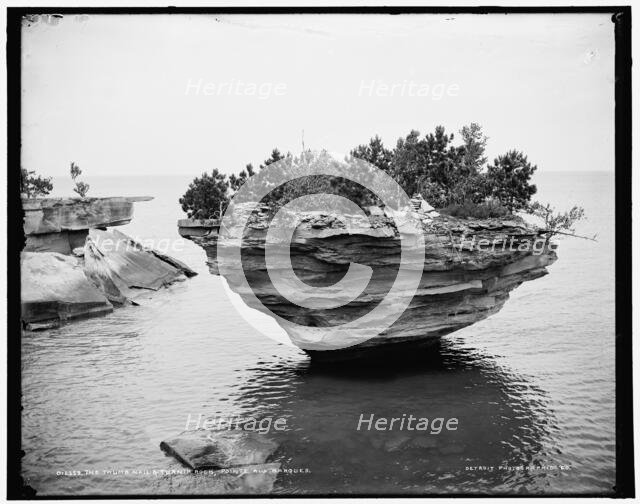 The Thumb Nail & Turnip Rock, Pointe aux Barques, between 1890 and 1901. Creator: Unknown.