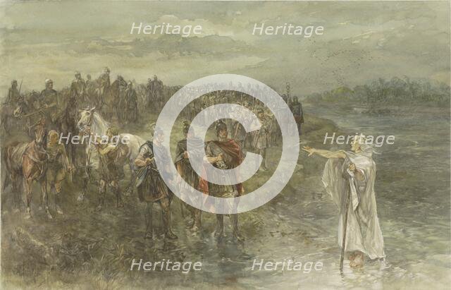 The Roman general Drusus and the Germanic Wichelaar, 1890. Creator: Charles Rochussen.