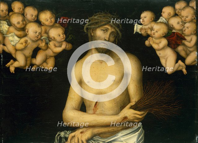 Christ as the Man of Sorrows flanked by Angels, c.1540.