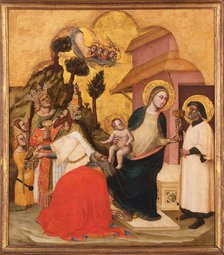 The Adoration of the Magi, 14th century. Creator: Simone dei Crocefissi (Betw. 1355-1399).