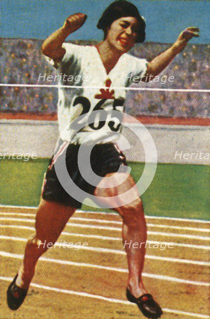 Japanese athlete Kinue Hitomi wins silver medal in the Women's 800 metres, 1928. Creator: Unknown.
