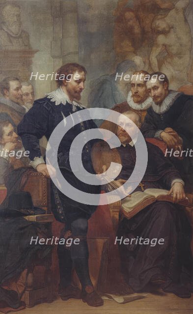 Peter Paul Rubens in his Studio, (c1620s), 1862-1872. Creator: Nicaise de Keyser.