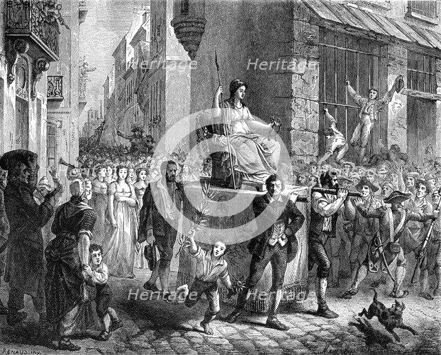 Festival of Reason, Paris, 1793 (1882-1884). Artist: Unknown