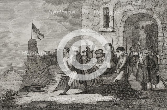 First Carlist War, (1833-1840): First Siege of Bilbao, (1835), 1845. Creator: Francisco Sainz.