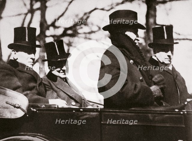 Presidents Wilson and Harding travelling to the Capitol, Washington DC, USA, 1921. Artist: Unknown