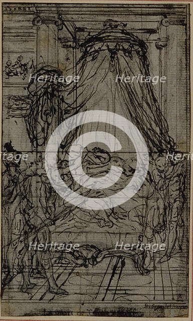 Study for an illustration in Tacitus "Tibère, ou Les Six Premiers Livres des Annales"..., c. 1768. Creator: Hubert Francois Gravelot.
