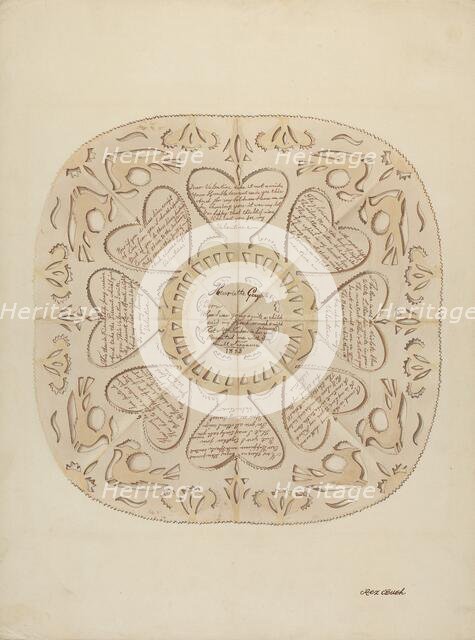 Valentine, c. 1938. Creator: Rex F Bush.