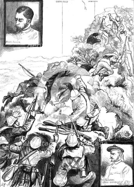 The Transvaal War: Sir George Colley's midnight ascent of Majuba Hill, February 26, 1881. Creator: Unknown.