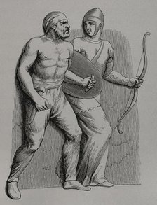 Germanic and Gaul auxiliaries, 1877. Creator: Unknown.