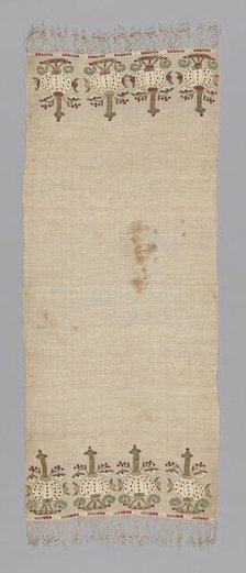 Towel or Napkin, Turkey, 19th century. Creator: Unknown.