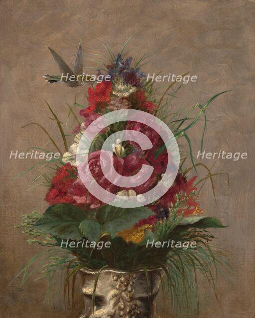 Still Life with Hummingbird, 1870. Creator: William Merritt Chase.