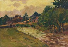 View of Vazec from the Vazec Brook, 1923. Creator: Gustav Mally.