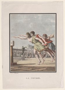 La Course, from "Hero and Leander", 1801. Creator: Philibert Louis Debucourt.