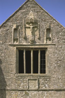 Crucifixion on the gatehouse, Cleeve Abbey, Somerset, 1999. Artist: J Bailey