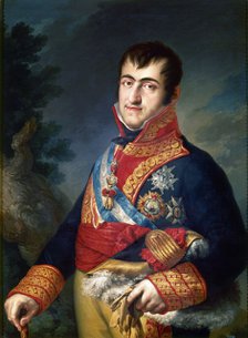 Portrait of King Ferdinand VII of Spain, 1814-1815. Artist: López Portaña, Vicente (1772-1850)