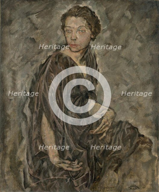 Portrait of Tilla Durieux, 1912. Creator: Max Oppenheimer.