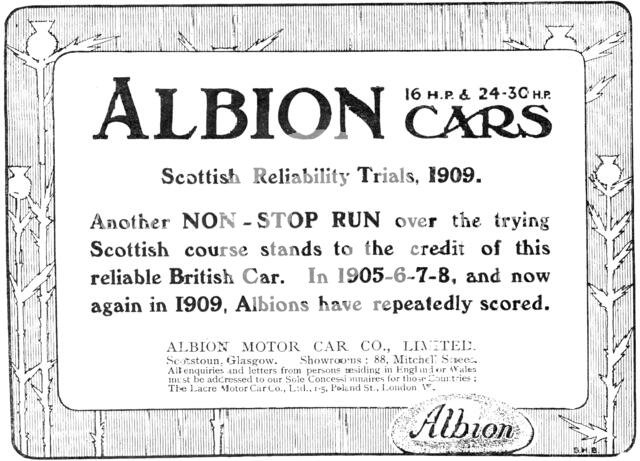 Albion Cars, 1909. Creator: Unknown.