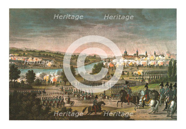 Battle of Dresden, 26 August 1813, (c1850). Artists: François-Louis Couché, Edme Bovinet.