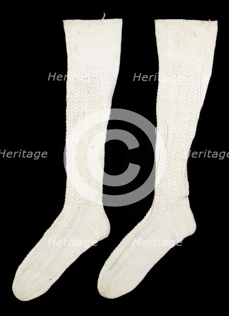 Stockings, American, 1825-40. Creator: Unknown.