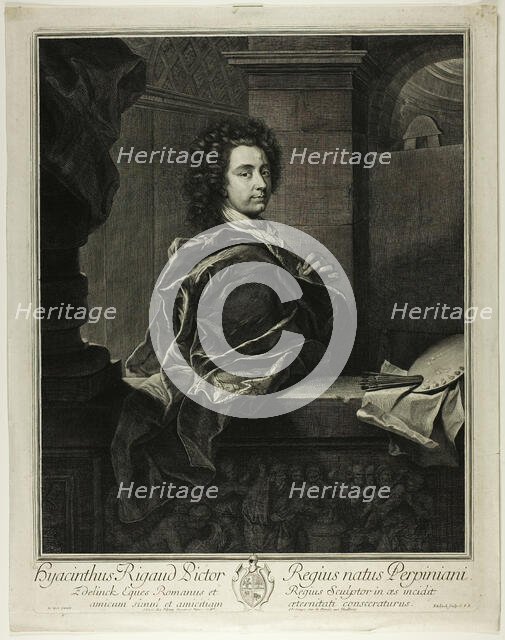 Hyacinthe Rigaud, 1698. Creator: Gerard Edelinck.