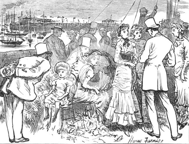 Sketches at the Ryde Regatta: The Wind-Up, 1881. Creator: Joseph Swain.