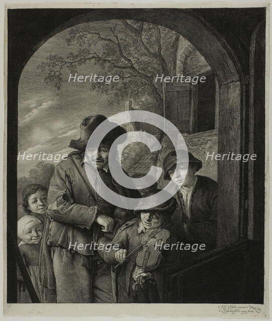 Village Musicians, 1648/58. Creator: Cornelis de Visscher.