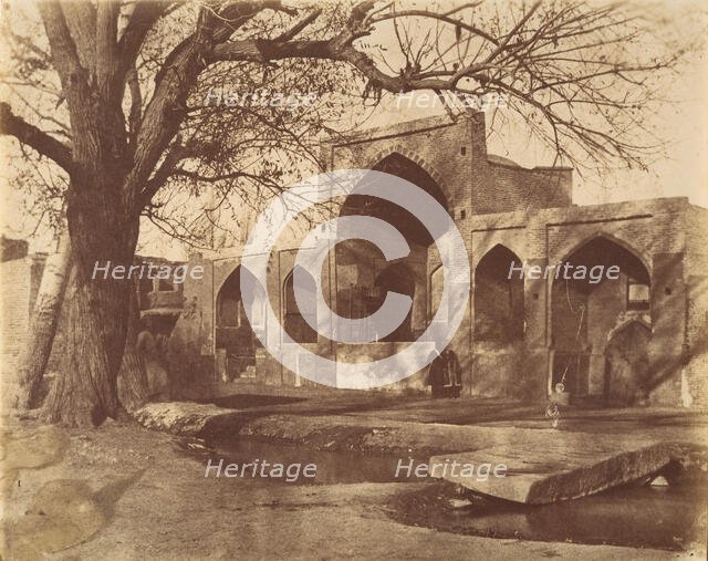 [Nadir Shah's Golden Gate and Minaret. Otherwise known as the Golden Iwan of Ali Shir..., 1840s-60s. Creator: Possibly by Luigi Pesce.