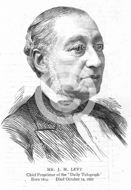 ''Mr. J.M. Levy. Chief Proprietor of the Daily Telegraph; 1812-1888', 1888. Creator: Unknown.
