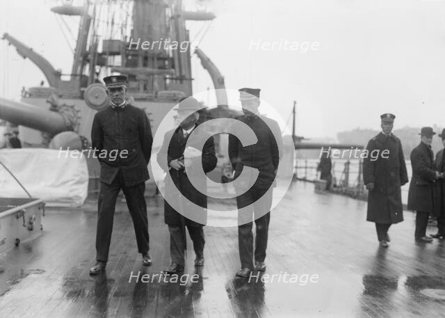 Capt. J.H. Gibbons, Adm. Boush, Chief officer McNeely, between c1910 and c1915. Creator: Bain News Service.