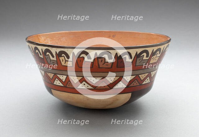 Bowl Depicting Rows Containing Repeated Geometric Motifs, 180 B.C./A.D. 500. Creator: Unknown.