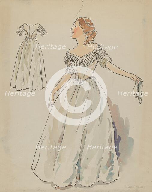 Dress, c. 1936. Creator: Lillian Causey.