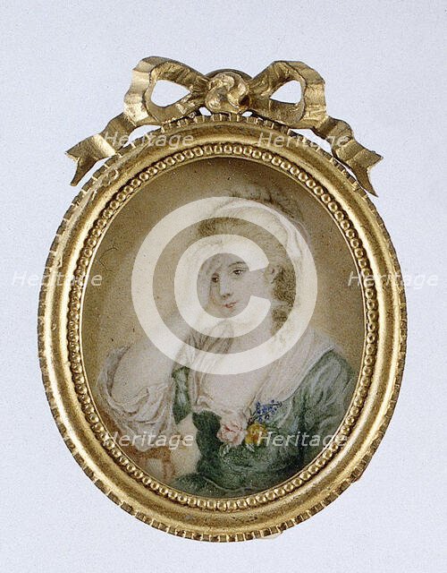 Painting depicting a woman with her right arm raised, c.1850-c.1899.  Creator: Anon.