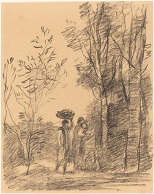The Meeting in the Woods (La Rencontre du bosquet), 1871. Creator: Jean-Baptiste-Camille Corot.