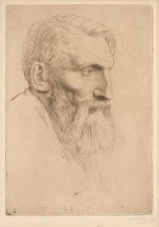 Auguste Rodin, 1881. Creator: Alphonse Legros (French, 1837-1911).