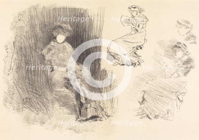 Reading, 1879/1887. Creator: James Abbott McNeill Whistler.