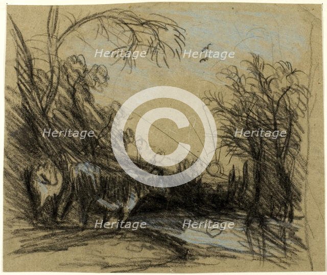 Landscape with Cows, n.d. Creator: John Constable.