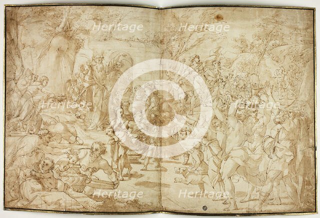 Moses Drawing Water from the Rock, n.d. Creator: Unknown.