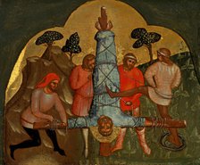 The Crucifixion of Peter (Predella Panel), ca 1370. Creator: Veneziano, Lorenzo (active 1356-1372).