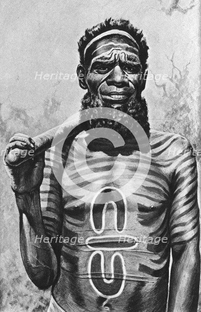 Medicine man of the Worgaia, central Australia, 1922. Artist: Unknown