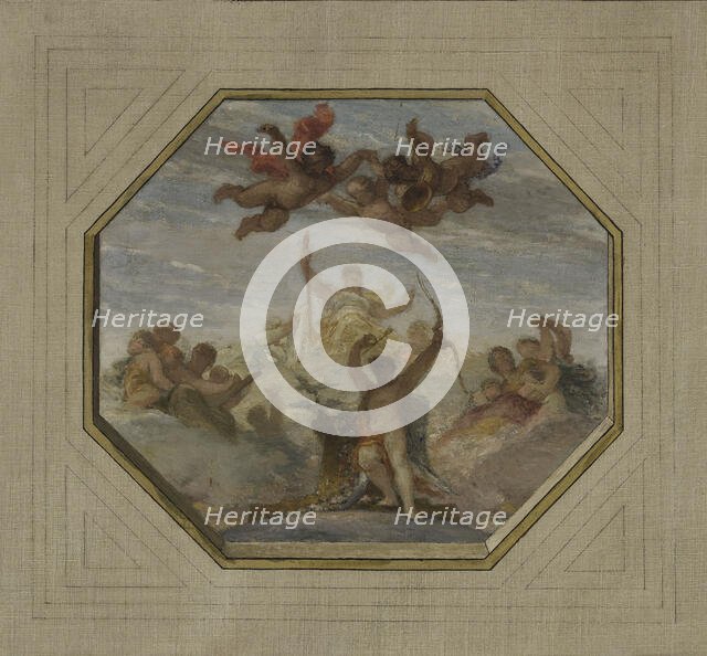 Esquisse pour la salle des mariages de la mairie du 15e arrondissement : Allégorie..., 1884. Creator: Armand Felix Marie Jobbe-Duval.