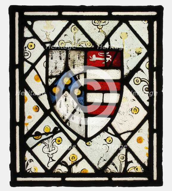 Panel with Heraldic Shield of Johnson, British, ca. 1500. Creator: Unknown.