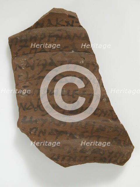 Ostrakon, Coptic, 7th century. Creator: Unknown.
