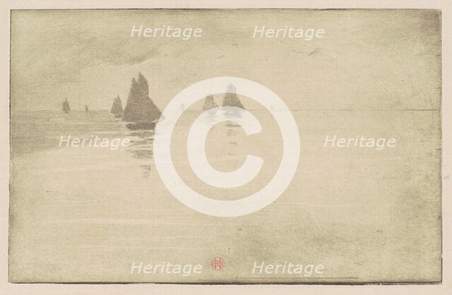 Boats in a Morning Fog, c. 1887. Creator: Henri-Charles Guerard.