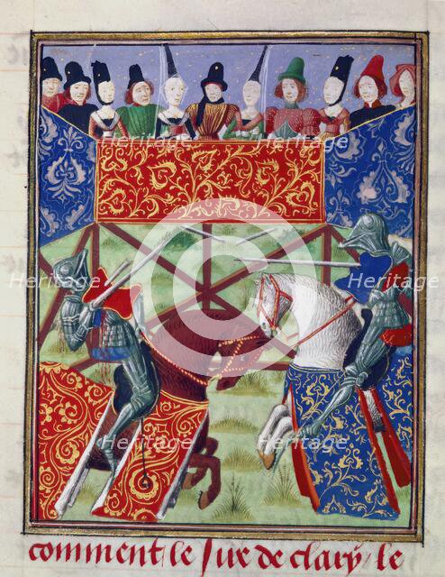 French knights jousting, 1470-1475.  Creator: Unknown.