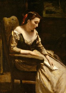 The Letter, ca. 1865. Creator: Jean-Baptiste-Camille Corot.